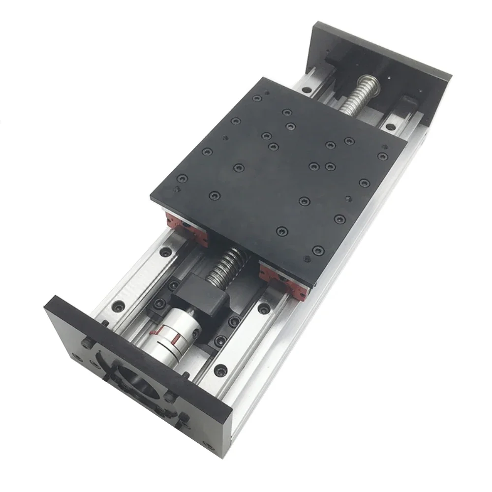 Heavy Load Slide table 100MM-1000MM Stroke Platform Double Guide Rail HGR20 4PCS Slider 20MM Sliding Linear module Ballscrew CNC