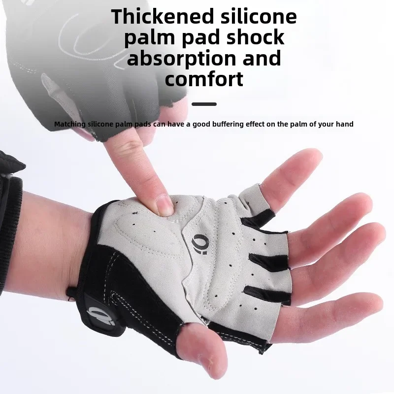 Männer Radfahren Fahrrad Handschuhe Halbe Finger Sport Handschuhe Fahrrad Anti-slip Kurze Finger Handschuhe Atmungsaktive Fitness Training Handschuhe