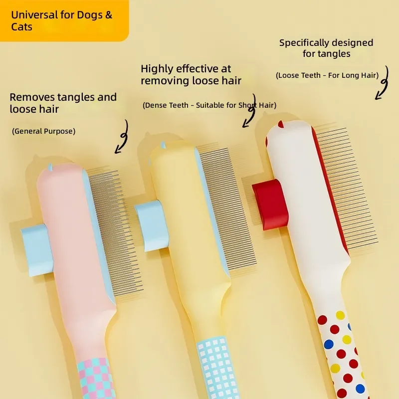 Pet Hair Remover Cat and Dog Dense  Brush Tooth Comb Efficient Labor Saving Hair Removal Pet Grooming Tool Supplies
