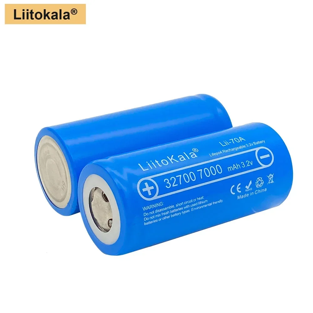 3.2V 32700 7000mAh LiFePO4 แบตเตอรี่พลังงานสูงสําหรับเครื่องมือไฟฟ้า,สกู๊ตเตอร์,สว่านไฟฟ้า,เครื่องตัดหญ้า LiFePO4 Batteria