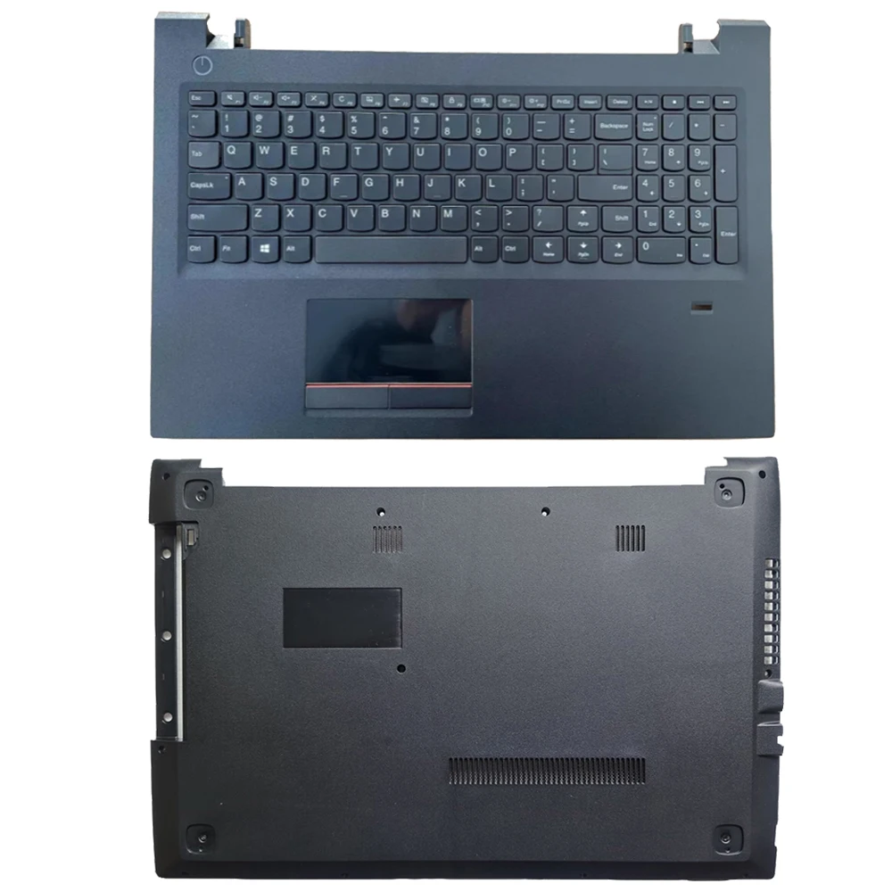 New US Keyboard For Lenovo E52 E52-80 V510-15IKB With Palmrest Upper Cover 5CB0M32036/Bottom Base Case