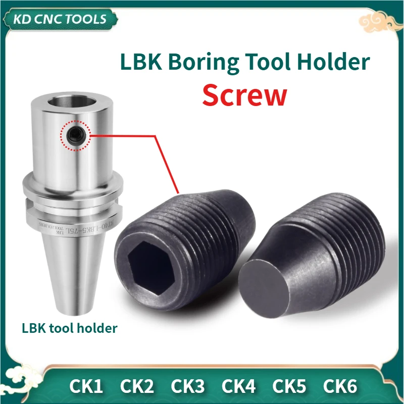 

KD CNC Grade 12.9 LBK Boring Tool Holder Screw CK1 2 3 4 5 6 Side-Lock Holder Fine-Thread Hex Socket Set Screw Lathe Cutter