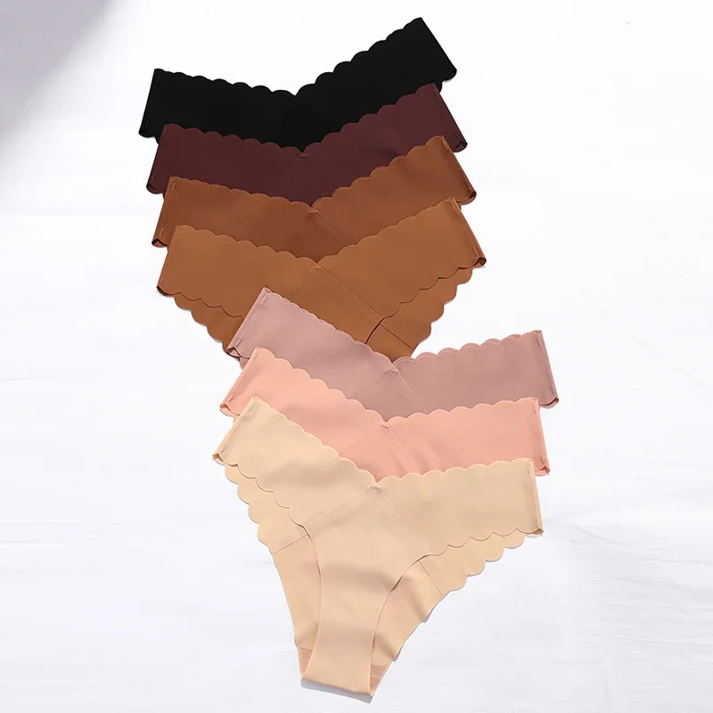 حار بيع خفيفة الوزن Traceless سراويل Celana Dalam Wanita موجز كشكش سلس سراويل داخلية النساء #4