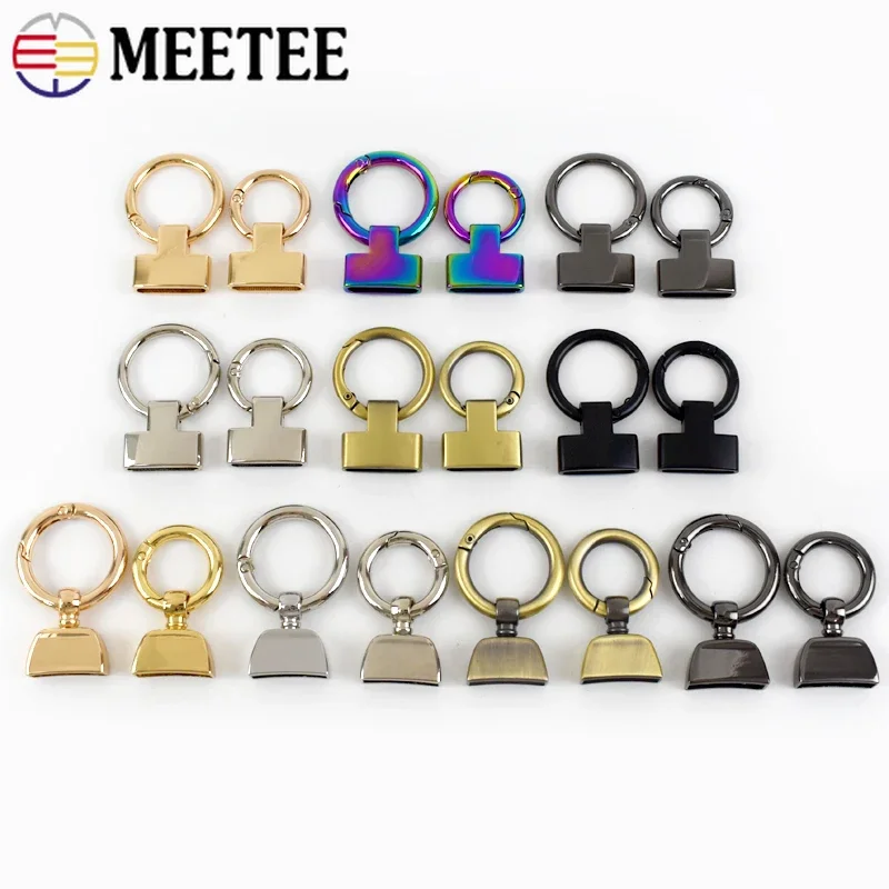 

20/25mm Spring Ring Stopper Metal Buckles Keychain Screw Clip Snap Clasp for Bag O Rings Hanger Hook Hardware Sewing Accessories