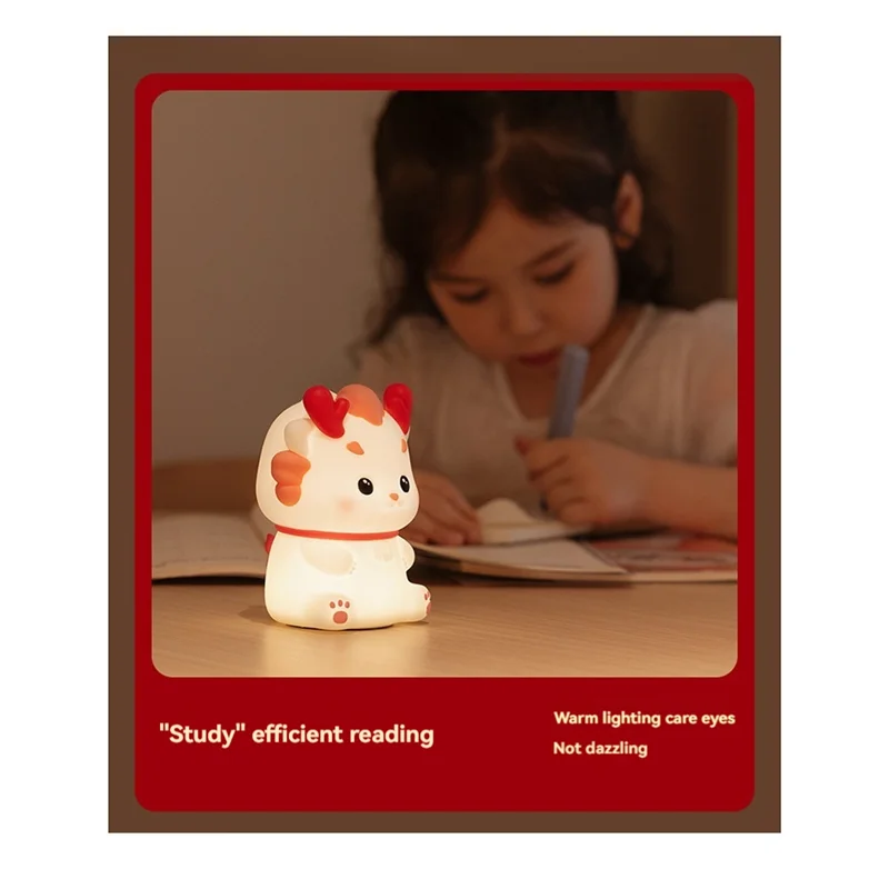 LICE-Xiaolong Night Light USB Ambient Light โคมไฟข้างเตียง Creative Sleeping Night Light