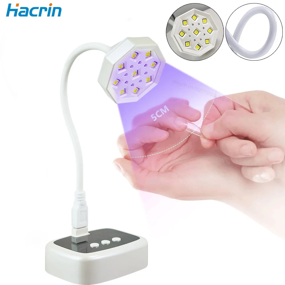 Lampe UV LED Portable pour ongles, Mini Base de Support de lumière LED, Rechargeable pour vernis Gel, séchage sans fil, lampe UV pour ongles