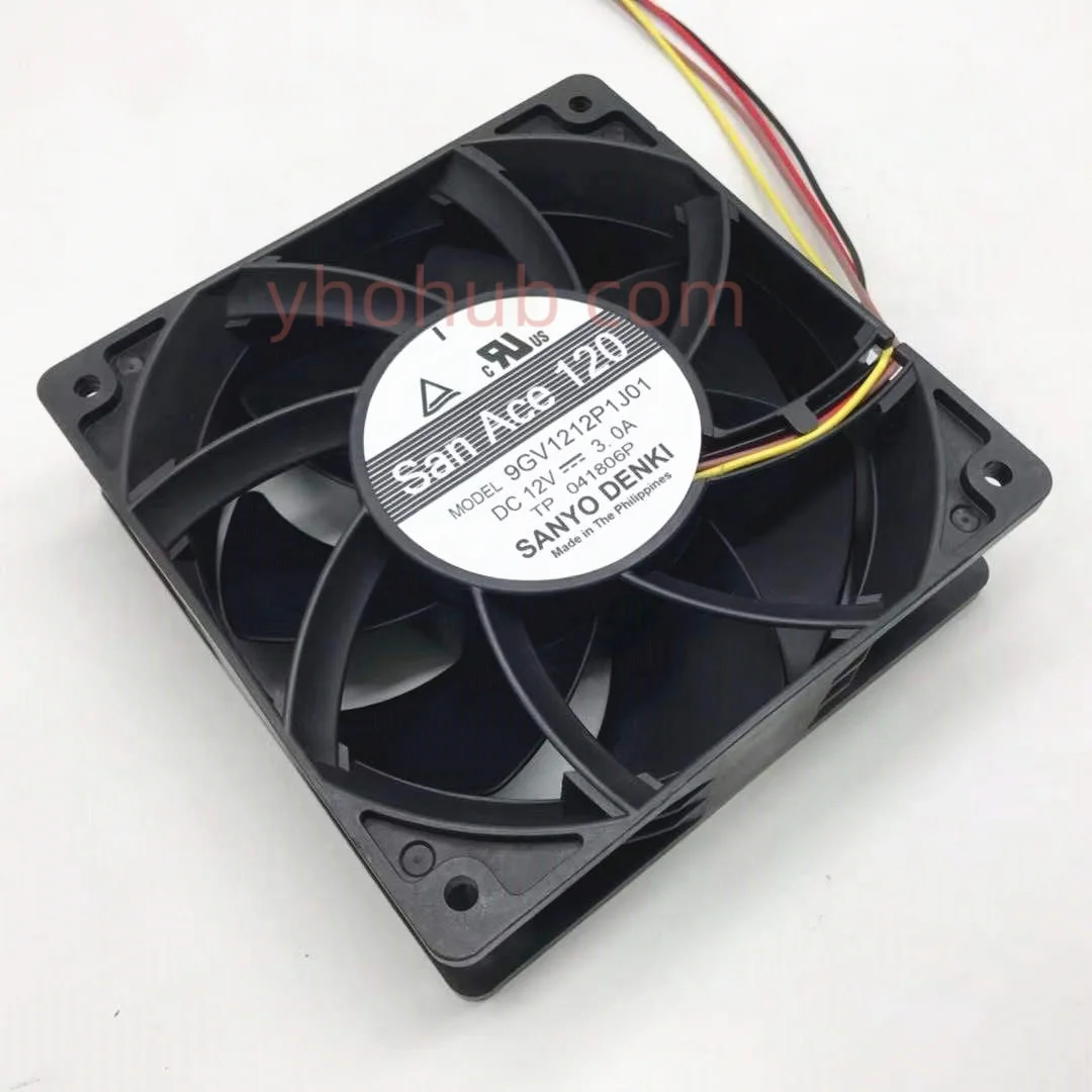 

SANYO Denki 9GV1212P1J01 DC 12V 3.00A 120X120X38mm 4-Wire Server Cooling Fan