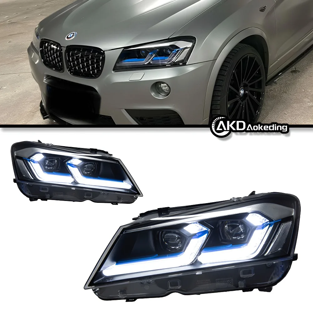 new Auto Parts Headlights For BMW X3 F25 2011-2013 latest Styling LED Daytime Lights Dual Projector Car Accesorios Modified