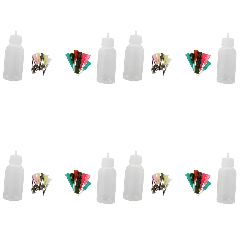 -AT52 64Pc Henna Kit Applicator Nozzles Bottles Paste Tattoo Body Art Drawing Tool