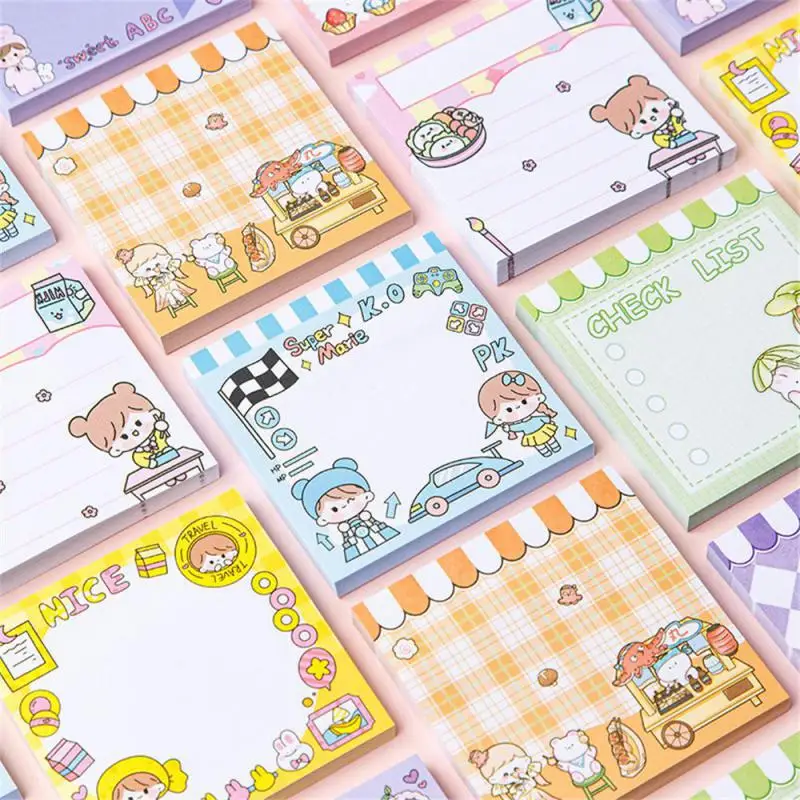 Cute Cartoon Animal Sticky Notes - High Quality Memo Pads with Removable Adhesive - Fun Practical Kawaii Gifts for Stationery