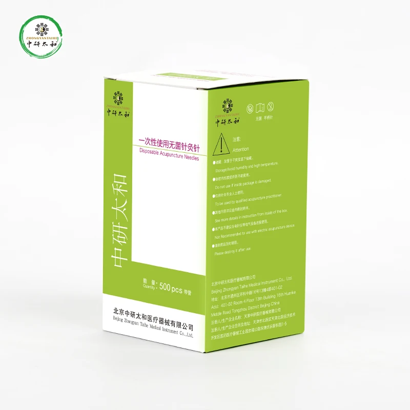 ZHONGYAN TAIHE Disposable Acupuncture Needle with Tube ALL Size Acupuncture Sterile 500pcs Beauty Sterilze Massage Needle