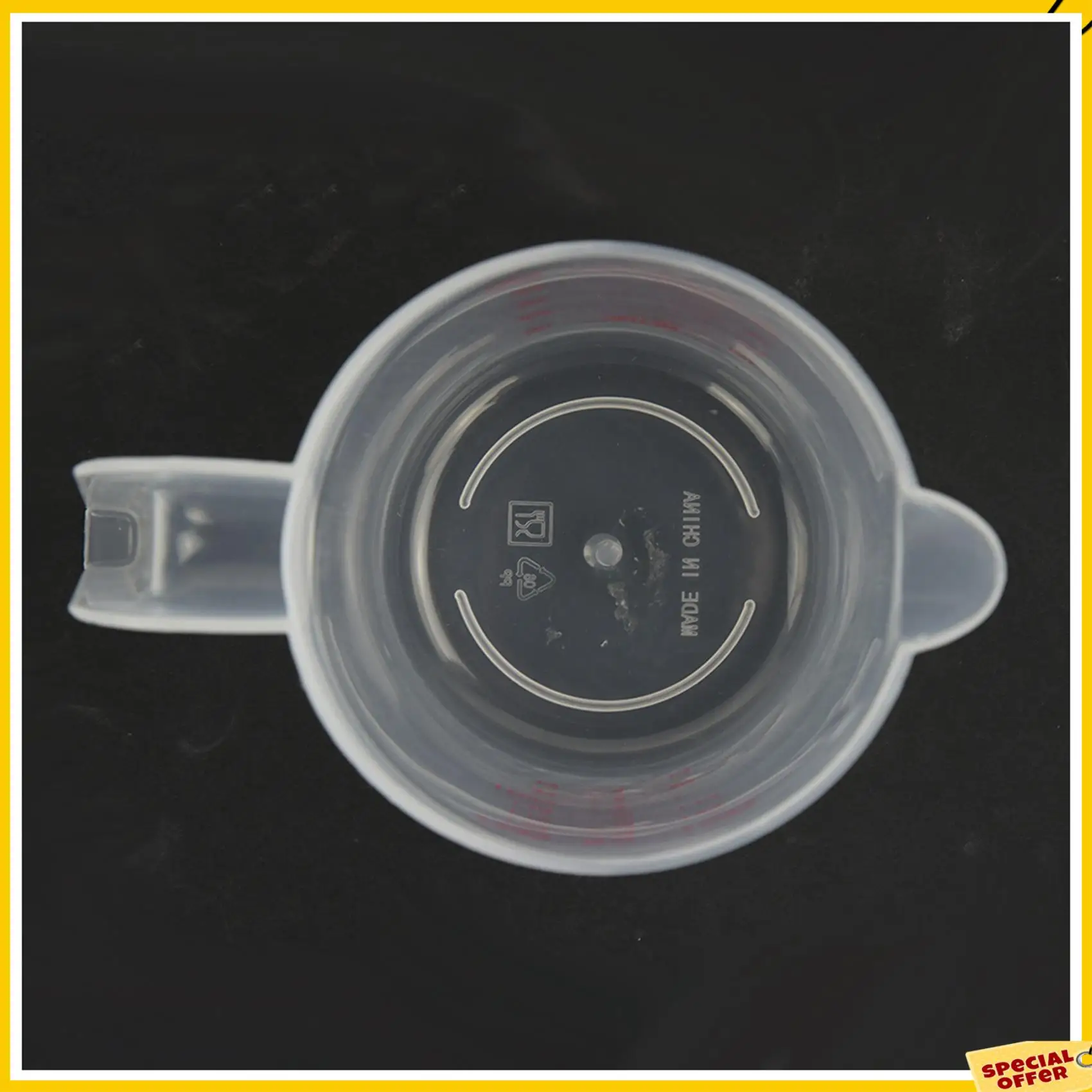 A24P 2X 500 ml Domowe laboratorium Dzbanek pomiarowy Dzbanek Plastikowy uchwyt Pojemnik z wylewką