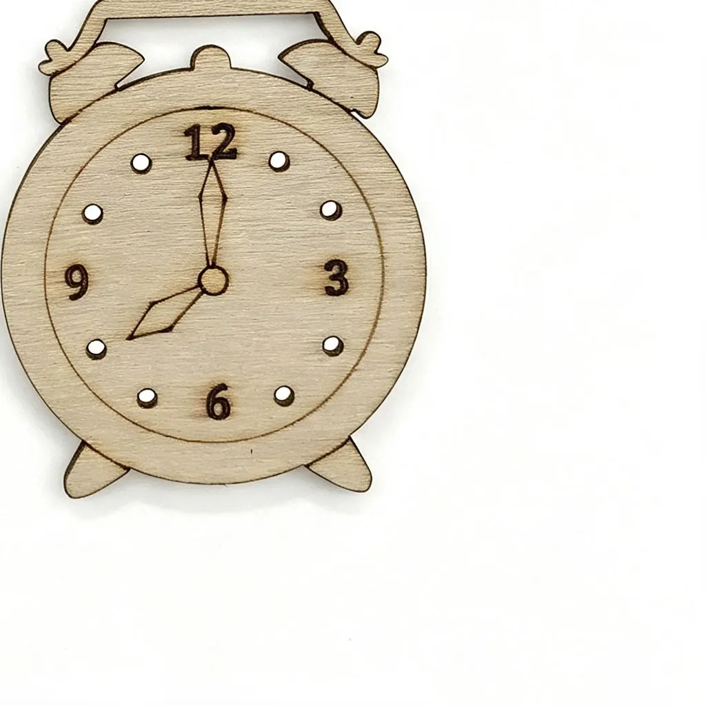 100PCS 50MM Wood Clock Cutouts Unfinished Smooth Edges Safe for Kids Painting DIY Craft Decor Wood DIY Crafts
