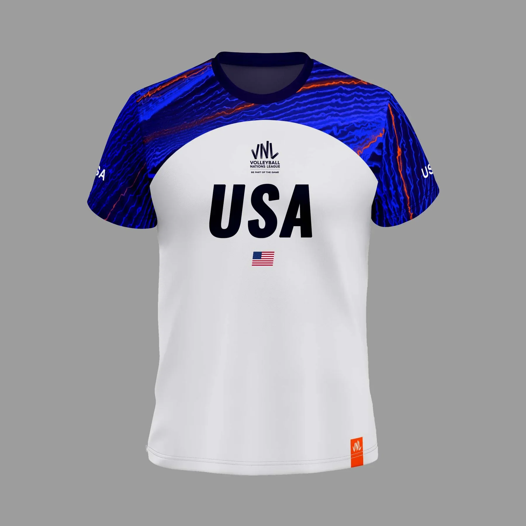 

Футболка USA VNL White Jersey — волейбольная футболка с 3D-печатью, быстросохнущая, спортивная, мужская, детская, женская, в стиле Y2K