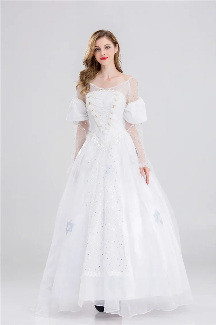 Alice in Wonderland Cosplay Costume The White Queen Cosplay Dress Halloween Carnival Party Fancy Suit Clothes