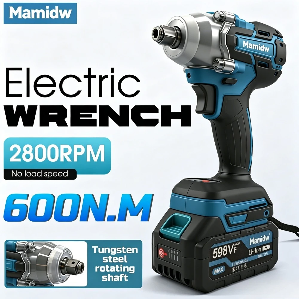 600N.m (440 ft-lbs) Cordless Impact Wrench (Tool Only) for Makita 18V LXT| 1/2