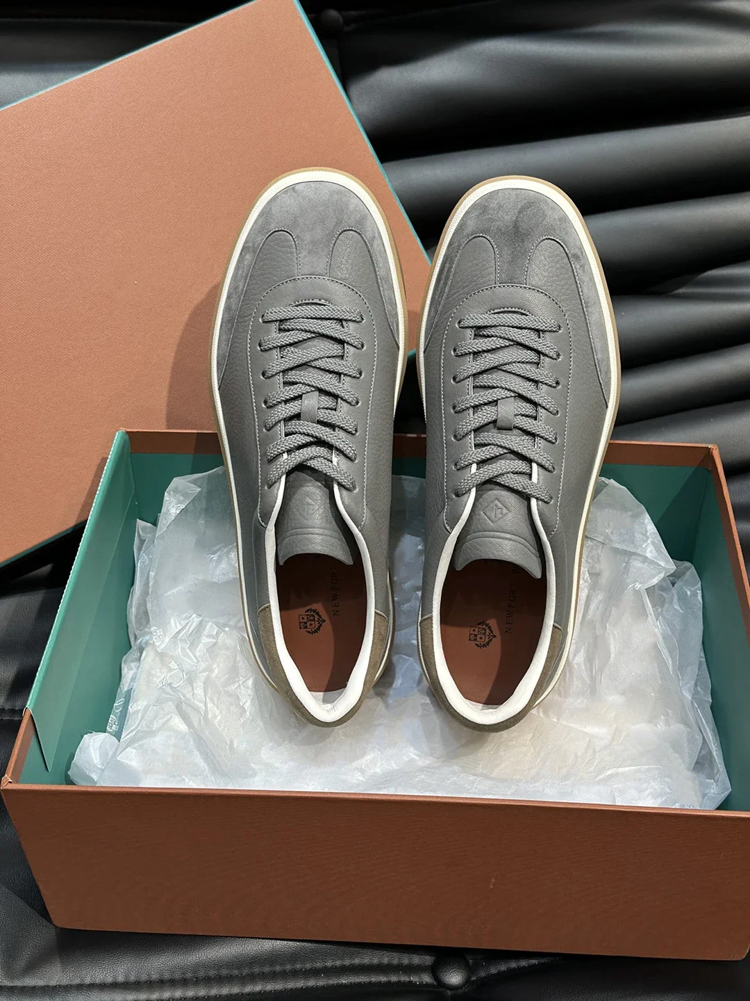 AIKESS 2024 nuove scarpe da tennis basse scarpe da uomo casual Comfort in pelle italiana di alta qualità all'aperto vecchio denaro europeo da uomo