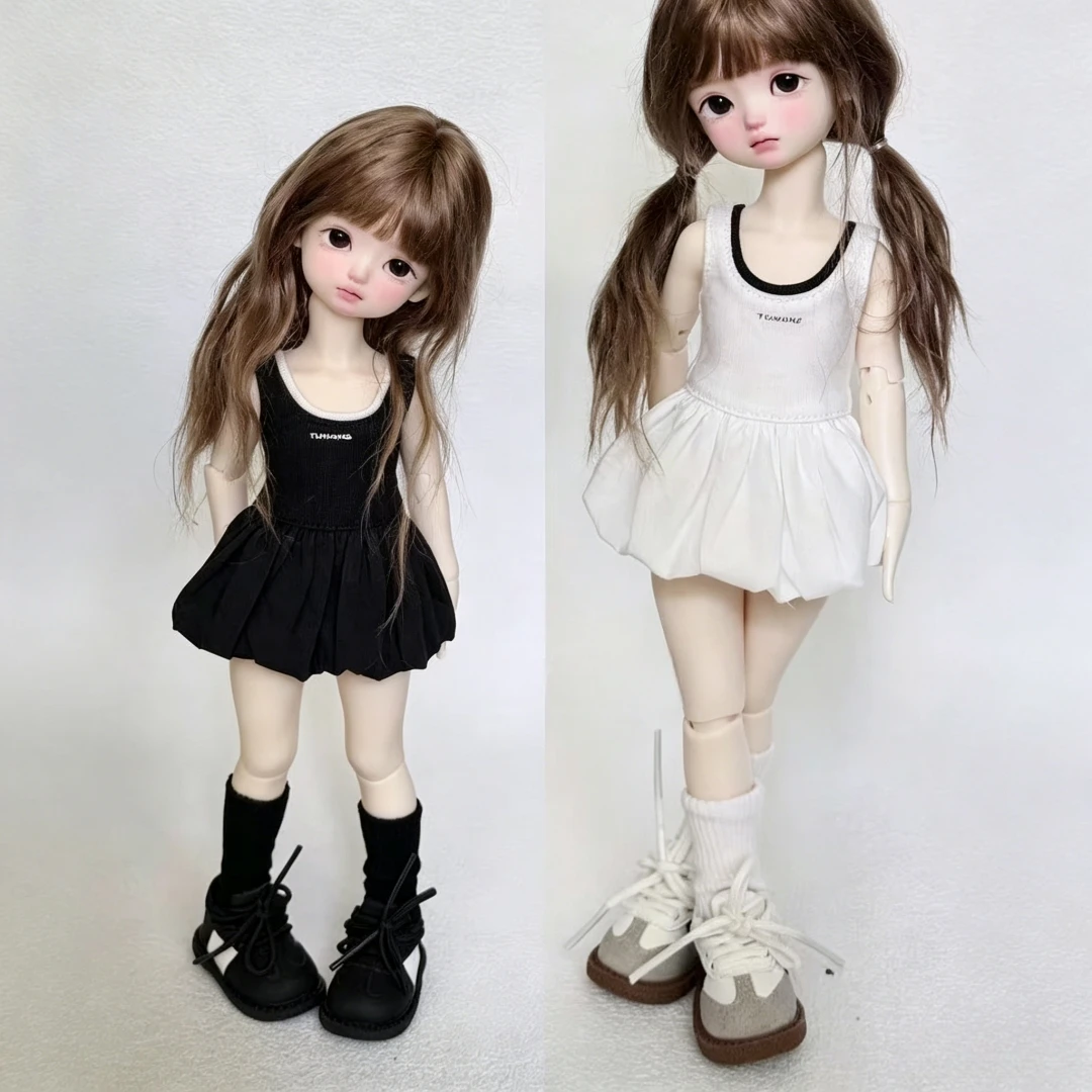 

For Blythe Doll Flower Sports Style Bubble Dress For Azone 1/6 BJD Obitsu 22 OB24 Doll Clothes Dress Up Accessories Gift Idea