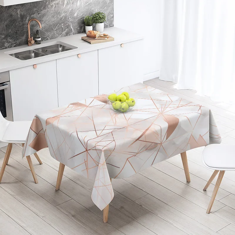 Home tablecloths dining decoration and rectangular table accessories waterproof cloth Anti-stain simple Modern abstract nordic