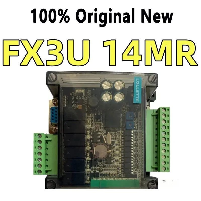 100% протестировано Le3u Fx3u 14mr 6ad 2da Rs485 8 входов 6 релейных выходов 6 аналоговых входов 2 аналогового (выходной контроллер Plc Rtc (