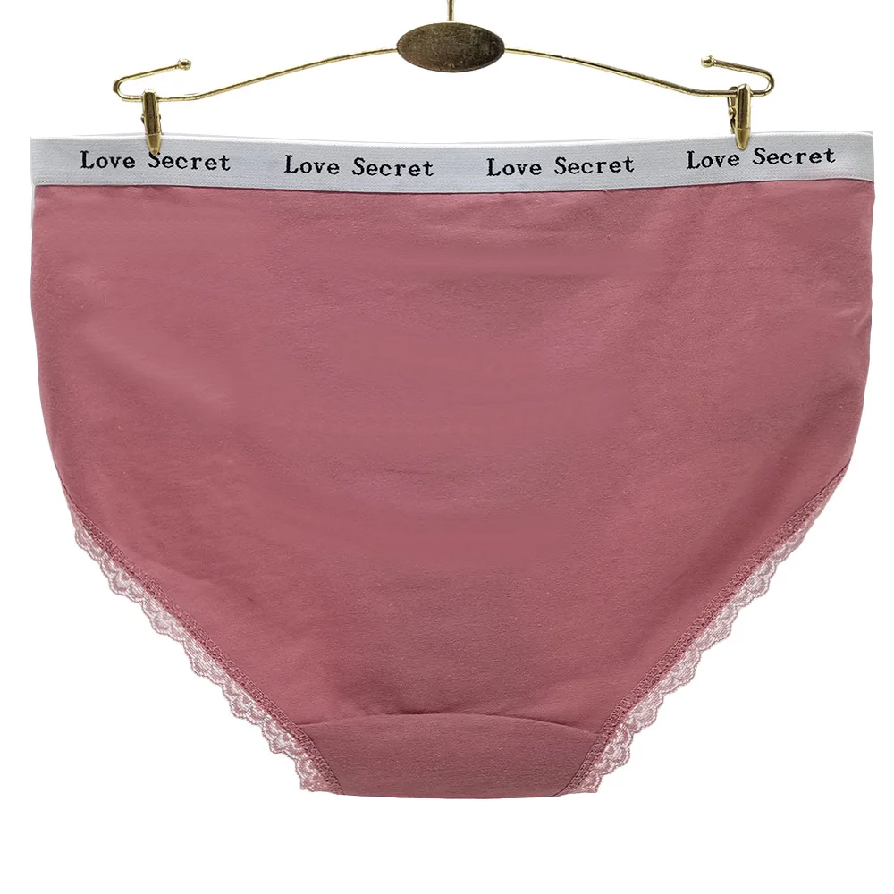 Sexy kalhotky Plus Size Bavlněné spodní prádlo Dámské kalhotky Spodní prádlo Jednobarevné kalhotky Dámské intimní kalhotky 3 kusy/sada - náhled 6