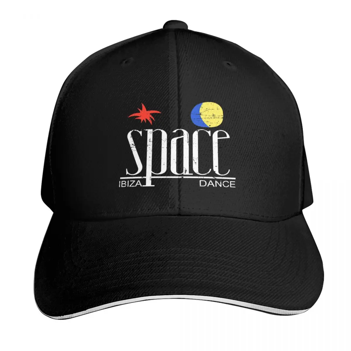 

SPACE Ibiza Dance: MODEL 1 vintage black Legendary nightclub of La French Touch Baseball Cap Golf Hat Hats For Men Women's