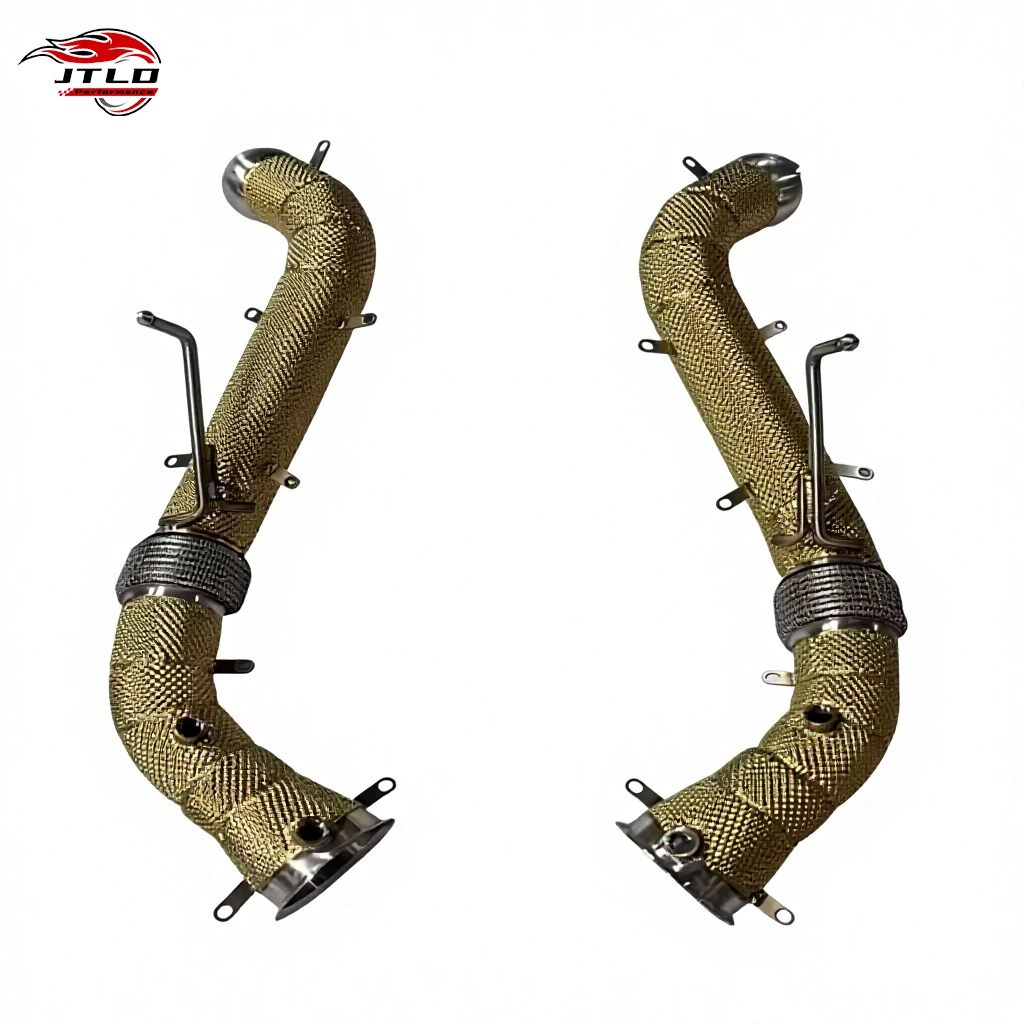 Performance Stainless Steel Exhaust Pipe With Heat Shield Downpipe For McLaren 570S 3.8L V8 Engine Custom Racing Exhaust System