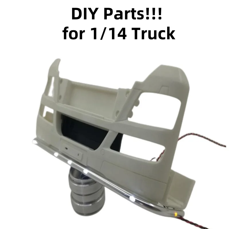 Luz LED inferior delantera, lámpara de aleación de aluminio para camión Tamiya 1/14 Tractor Volvo 56360 56362 RC, piezas de grado LESU