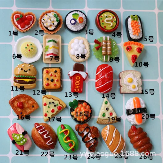 Food Fridge Magnet Fake Sushi, hamburgers, hot dogs, pizza Resin Refrigerator Magnets Cute Mini Magnet Kitchen decor Accessories