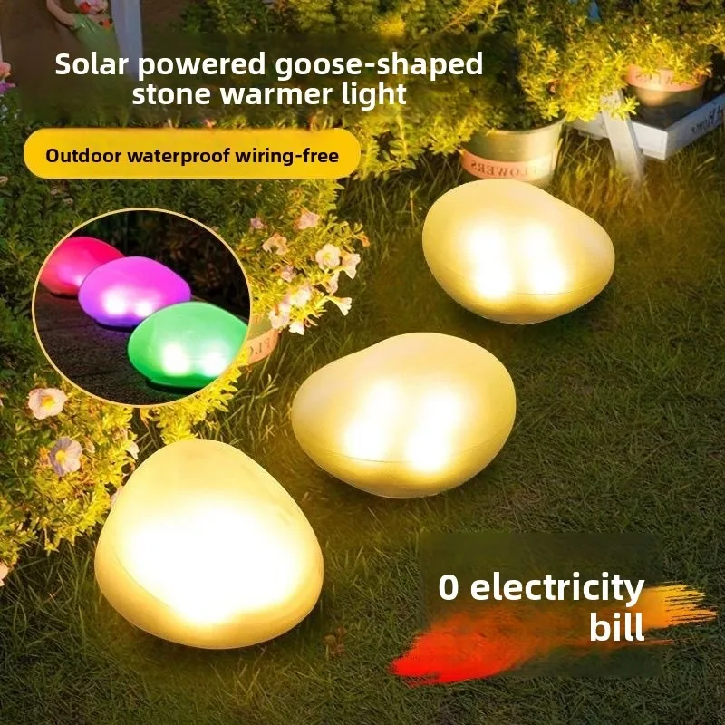 

Новые солнечные светильники-имитации булыжников 2026 года, уличные светодиодные ландшафтные лампы для газонов, садов, парков, патио и дорожек