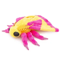 Lifelike Rosy Maple Moth Plush Toys Soft Insect Bugs Silkworm Moth Stuffed Animals Toy Gifts