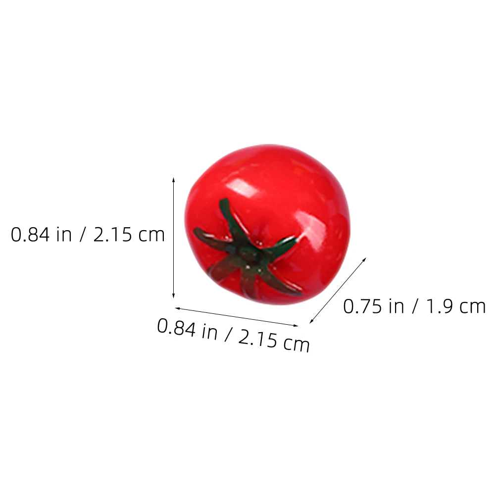 

12pcs Realistic Artificial Tomatoes Miniature Fake Fruits Decorations Montessori Educational Toys Layout Props