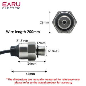 Sendungssensor -Sender für den Edelstahlwandler des Luftkeramik -Sensors G1/4 5 -V -Gasbrennwasseröl 0,5 Pa 1,2 MP 10 Hauptverkaufsöldrucksensor - №2
