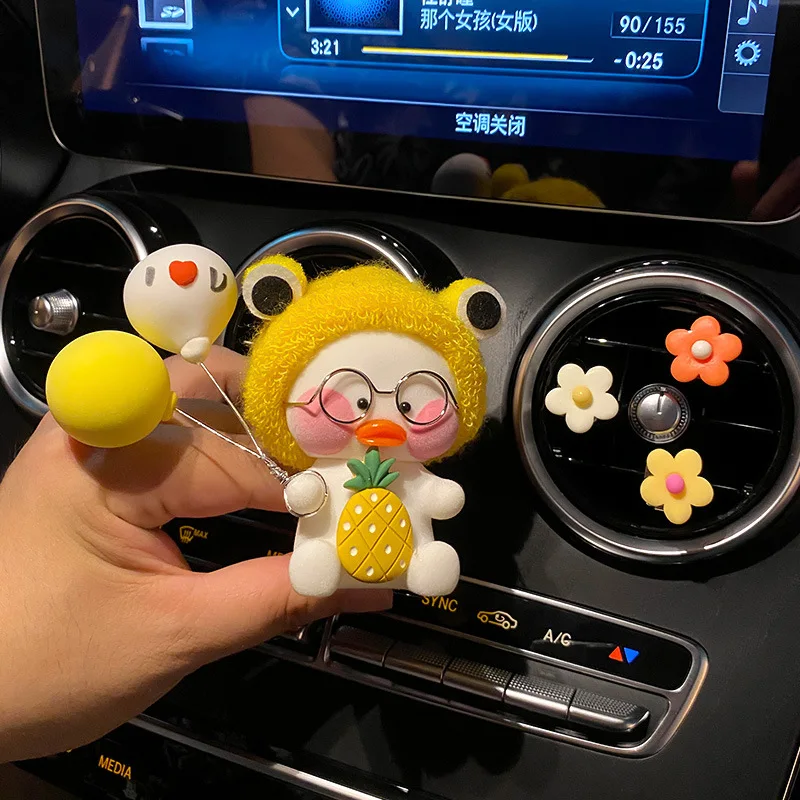 Car Ornament Air Freshener for Cars Vent Aromatherapy Fragrance Glasses Duck Cute Cartoon Expression Auto Decoration Accessories