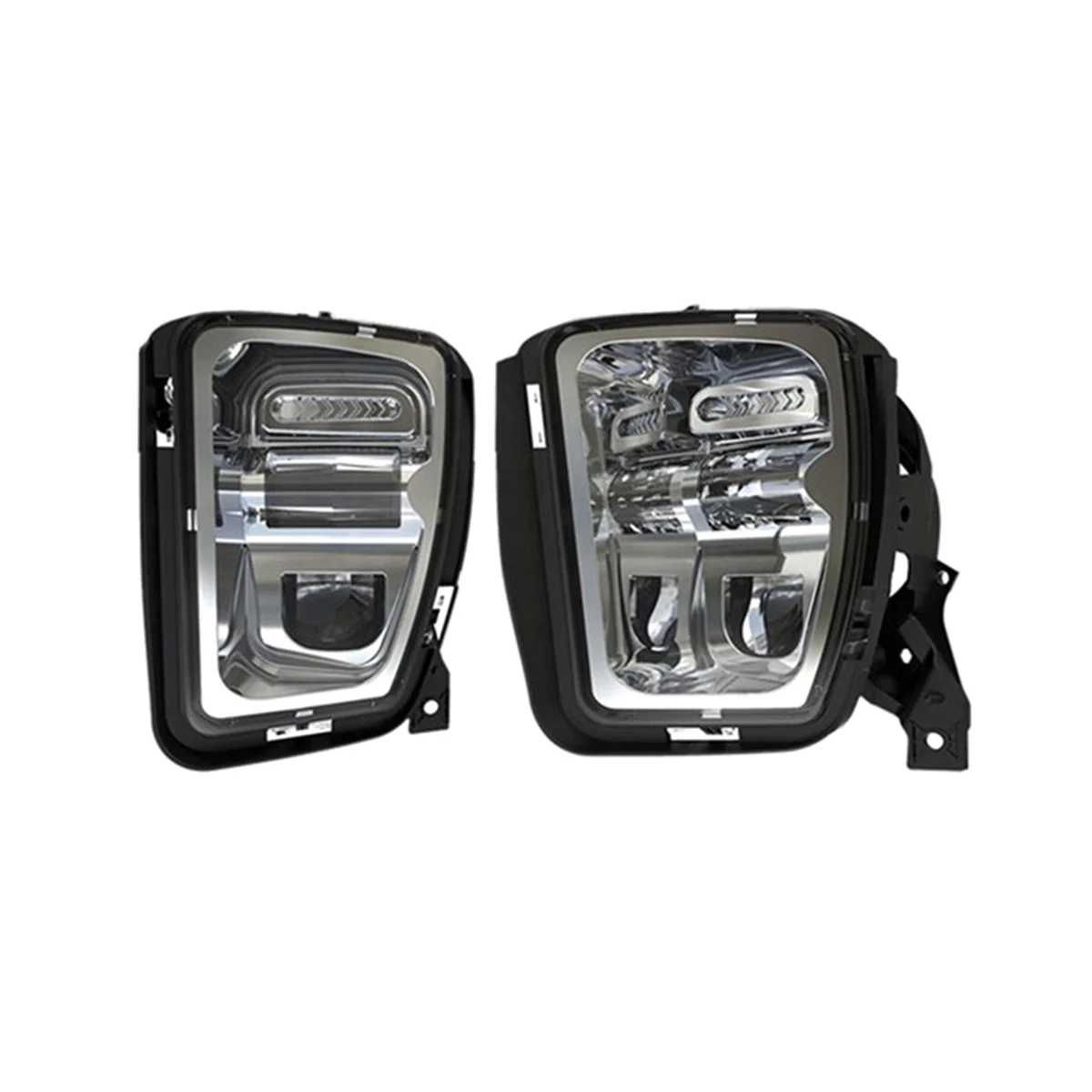 2PCS LED Fog Lights Lamps for Dodge Ram 1500 2013-2018 Front Bumper Fog Lamps Clear 68104821AC,