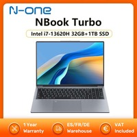 N-one NBook Turbo Laptop Intel i7-13620H 32GB+1TB SSD Gaming Computer 16 inch 1920*1200 5000mAh Wi-Fi 5 Bluetooth 4.2 10C/16T