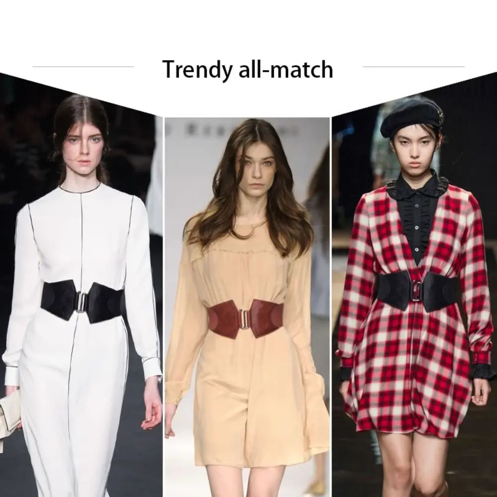 คุณภาพสูง PLUS ขนาดเข็มขัดรัดตัวยืดหยุ่นกว้าง Designer Big เข็มขัดสุภาพสตรีชุดอุปกรณ์เสริมยืด Cummerbunds หญิง