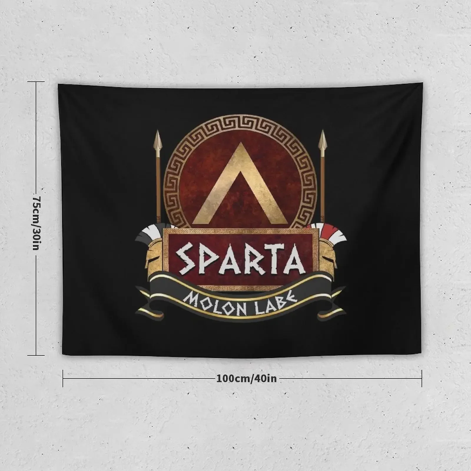 Spartan Lambda Ancient Lacedaemonian Symbol of Sparta Tapestry Japanese Room Decor Bedroom Decor Tapestry