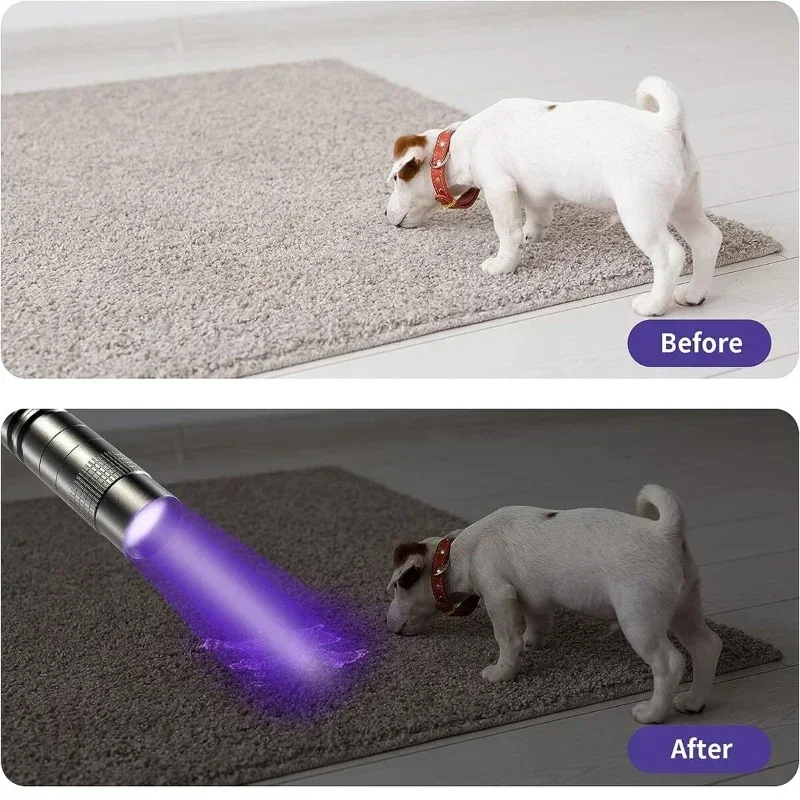 365/395nm UV Flashlight Ultraviolet Invisible Ink Marker Blacklight Pen Torch Pet Cat tinea urine Stains Scorpion Detection Lamp