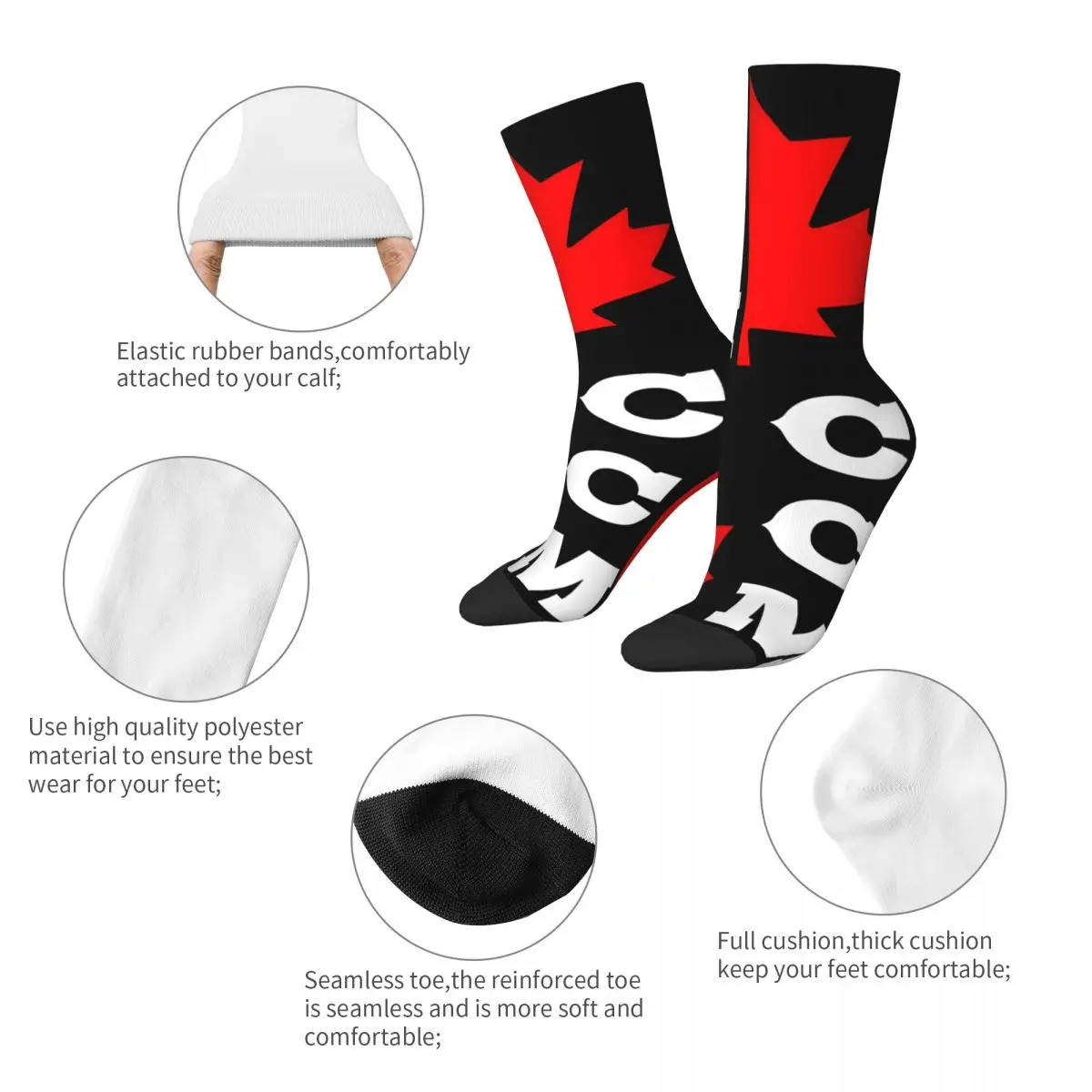 Funny Crazy compression Awesome Sock for Men Hip Hop Harajuku CCM hockey Happy Quality Pattern Printed Boys Crew Sock Novelty