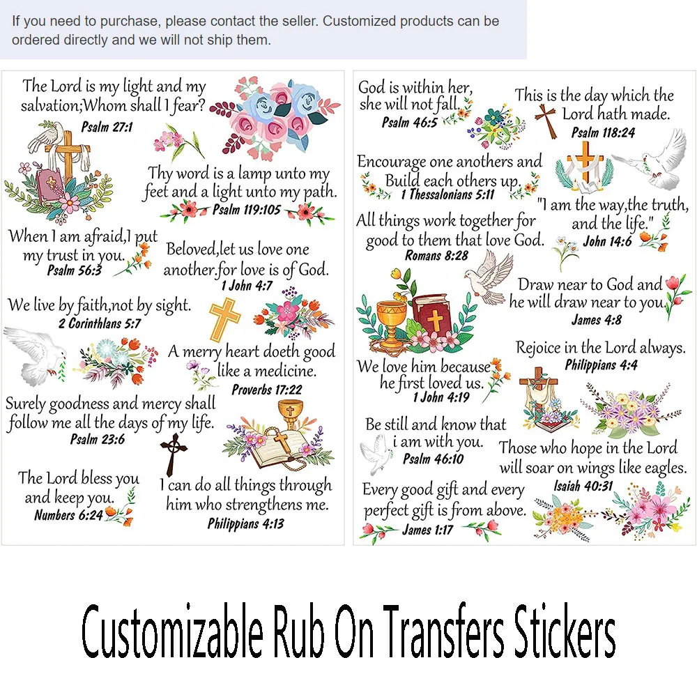 Customized Rub On Transfers Stickers