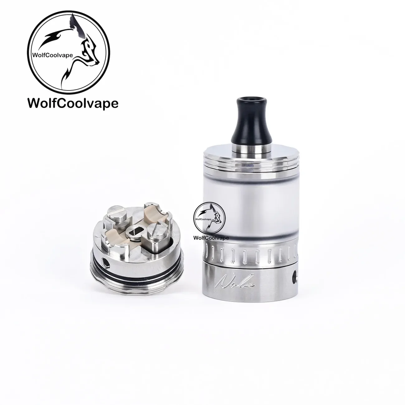 

Wolfcoolvape NOLA MTL RTA Atomizer 22mm 3.2ml Vape Tank with 8 Air Pins 0.8–3.5mm Rebuildable Single Coil RTA Vape Mod