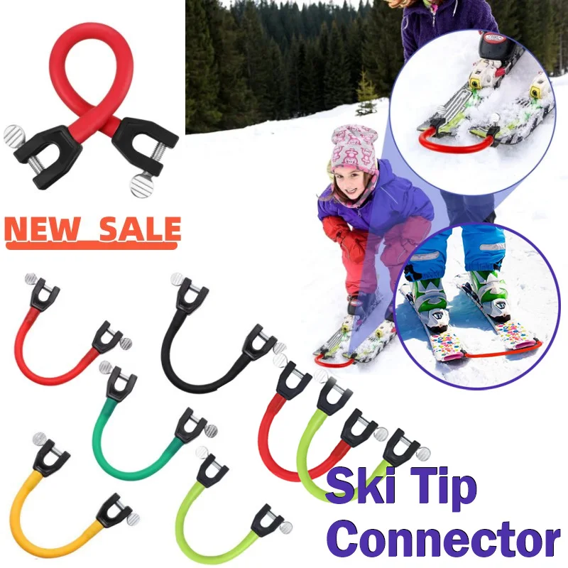 Ski Tip Connector Beginner Kids Adults Winter Ski Training Aids Ski Bindings Outdoor Ski Training Equipment Sports Accessories