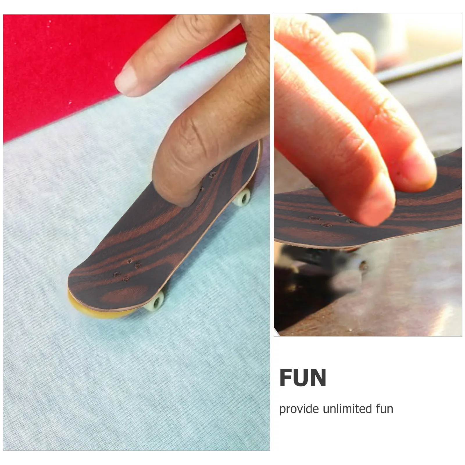 Wooden Fingerboard Deck Maple Smooth Surface DIY Finger Skateboard Replacement Parts Pre-Punched Holes Fingerboard Accessory