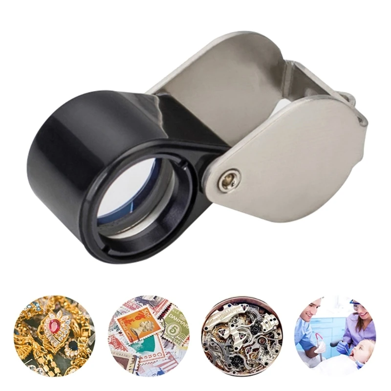 

14X Jewelry Loupe Metal Folding Jewellery Magnifier Eye Loop Magnifying Glass for Diamonds Jeweller Coins Stamps N21 22 Dropship