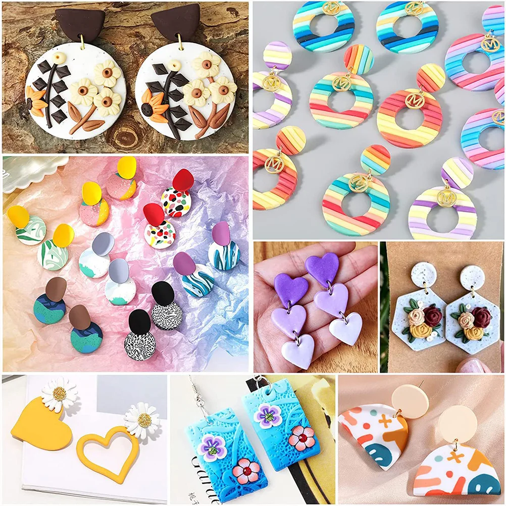 1 مجموعة معدنية بوليمر كلاي القواطع القرط صنع عدة DIY أداة للحرف اليدوية خلق المجوهرات الفريدة هدية للأصدقاء الأسرة عيد الميلاد