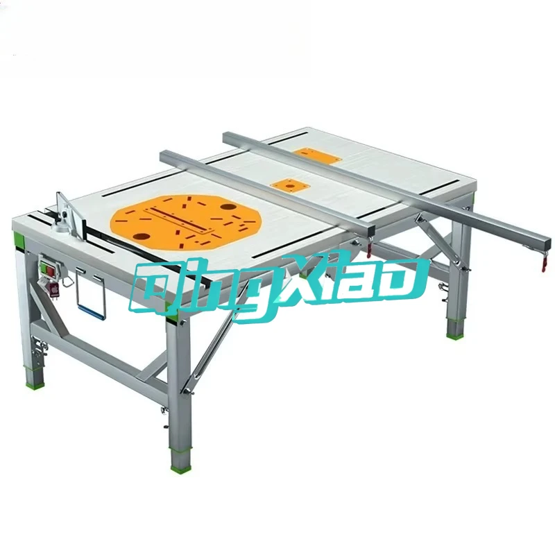 

Multifunctional Portable Folding Lifting Saw Table Woodworking Workbench Durable Structure Wood Cutting Processing Operation Use