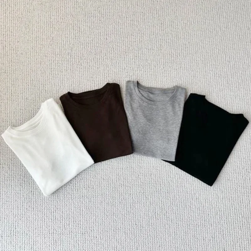 

2024 Spring/Summer Silk Wool Blend Crew Neck Knit T-Shirt