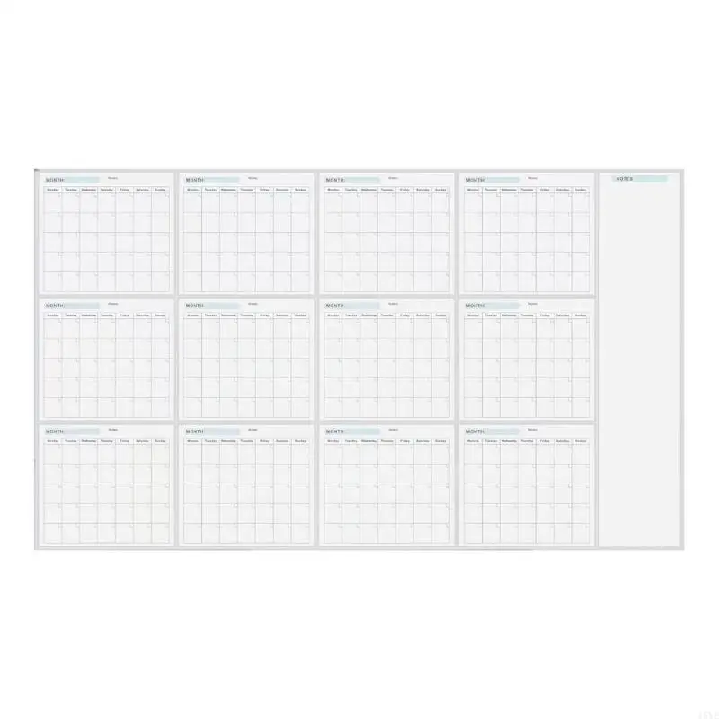 

Настенный календарь-календарь-календарь без даты, многоразовый, стираемый, на весь год для просмотра, календарь-планировщик для