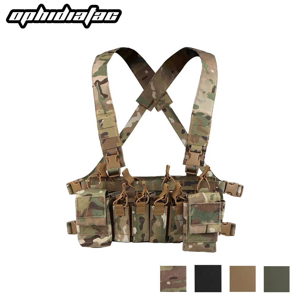 

OPHIDIAN Lightweight Portable D3CRX Vest with Quad 9MM Functional Pack Expandable Chest Vest